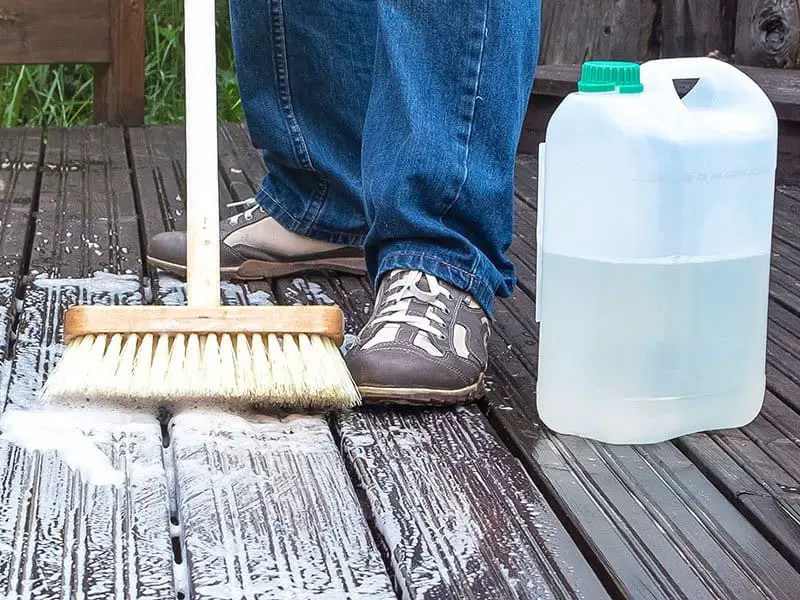 Homemade Deck Cleaner Your Complete Walkthrough 2024   Washes Wooden Deck By Brush 